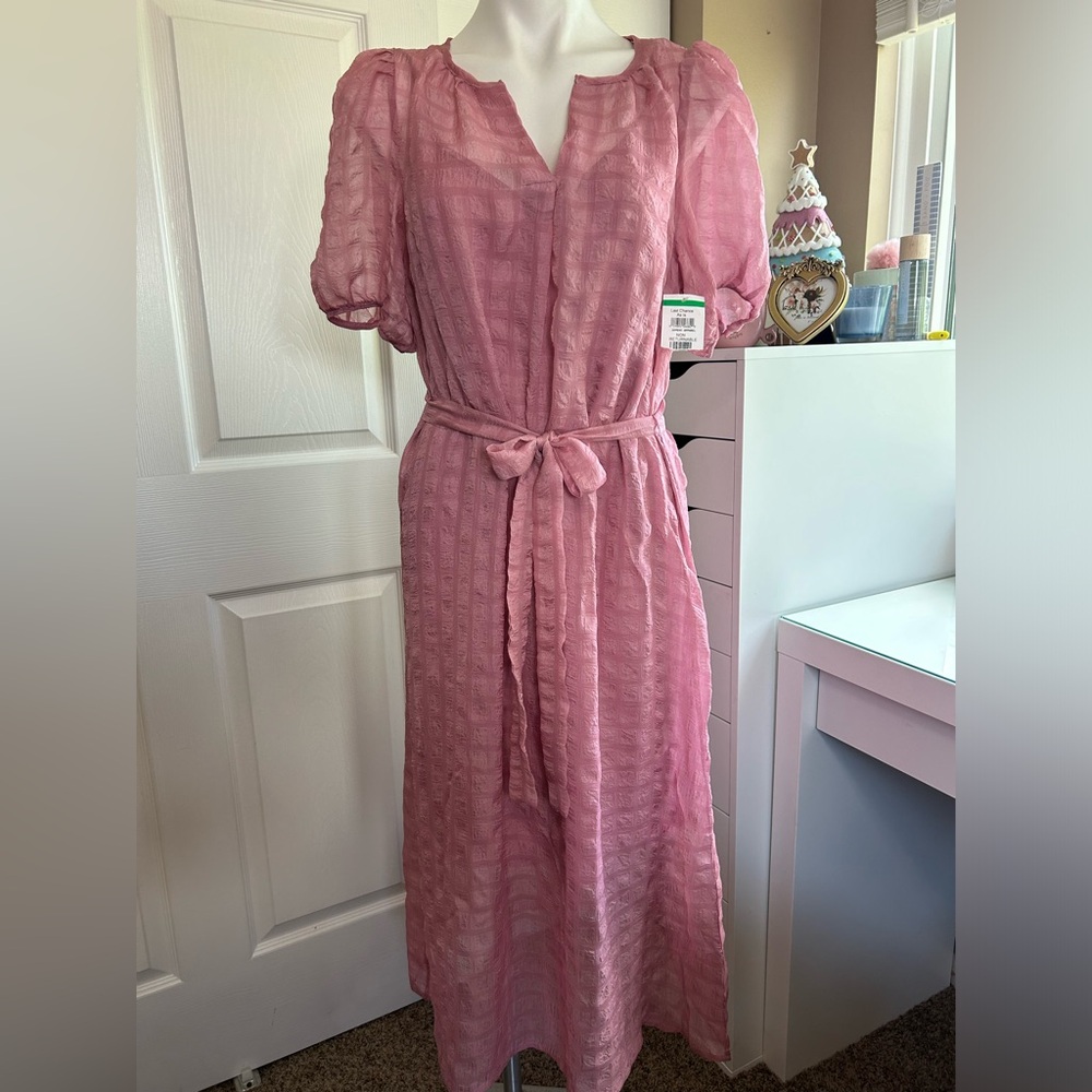 Caslon Pink Puff Sleeve Sundress
